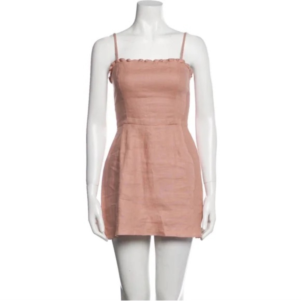 Reformation Pink Linen Mini dress